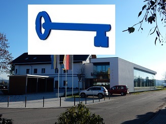 Eingang mit Schlüssel