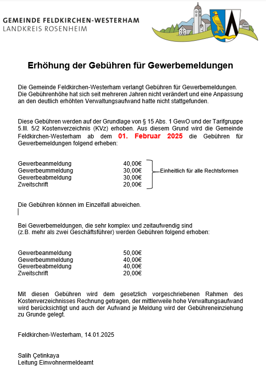 2025 01 15 10 39 45 Änderung der Gewerbegebühren