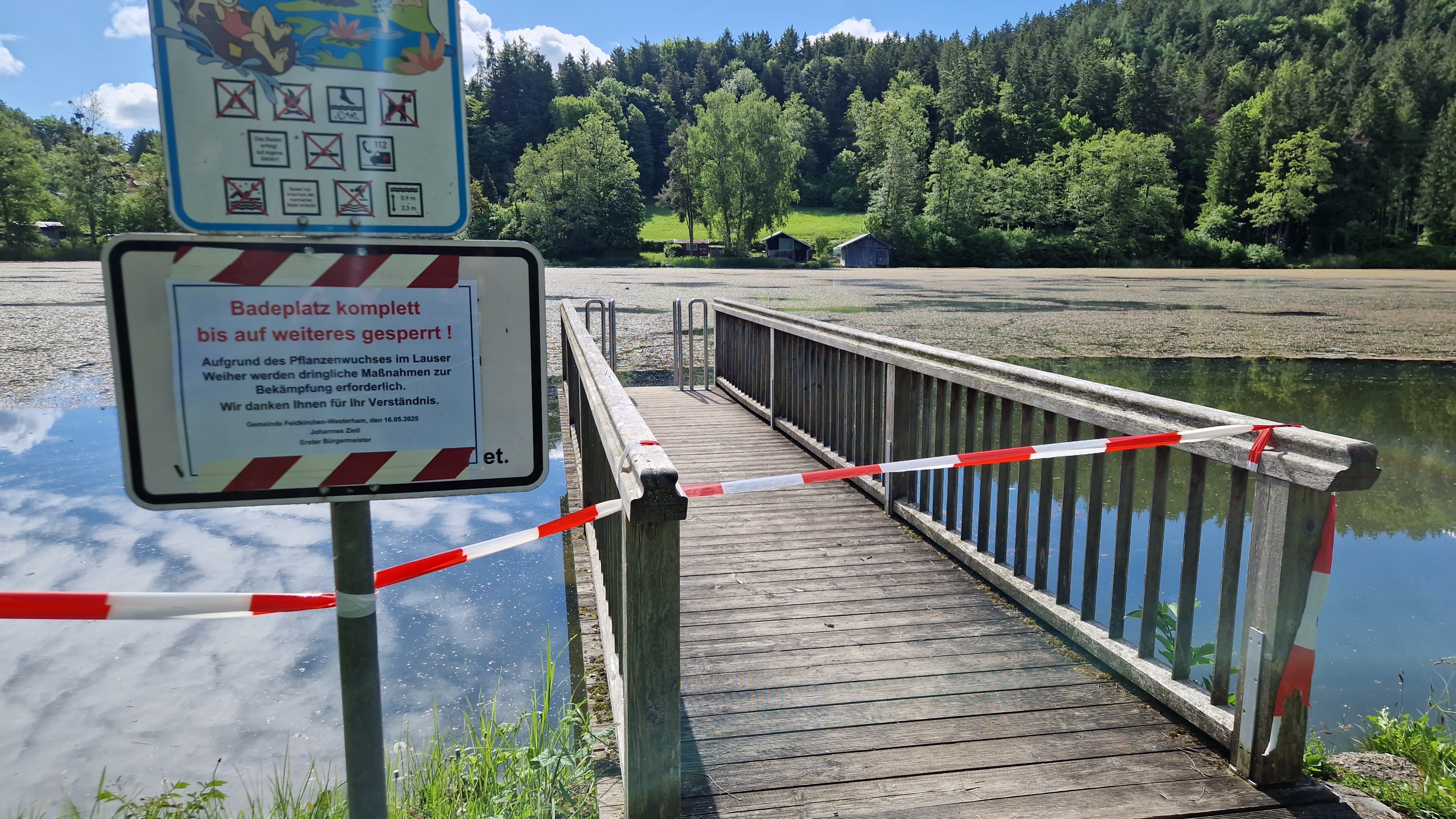Lauser Weiher gesperrt