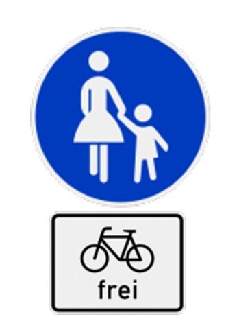 Radfahrer frei