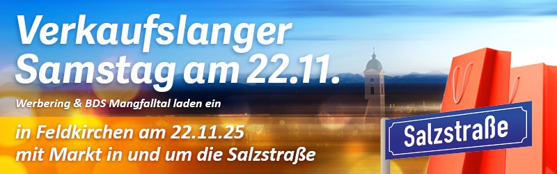 Verkaufslanger Samstag 22.11.25