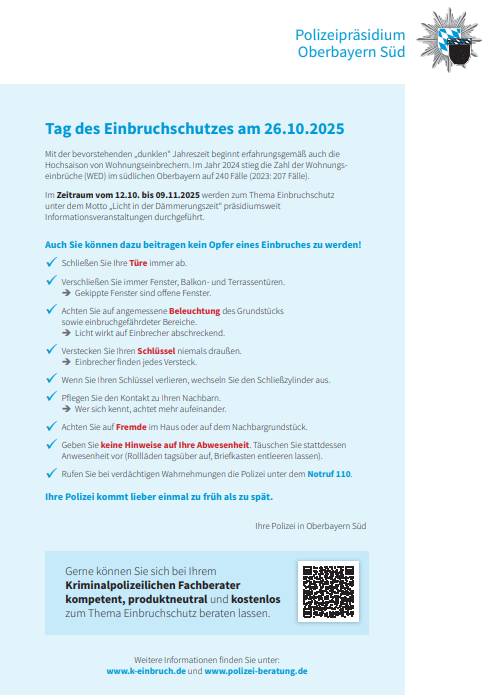 Tag der Einbruchsicherun