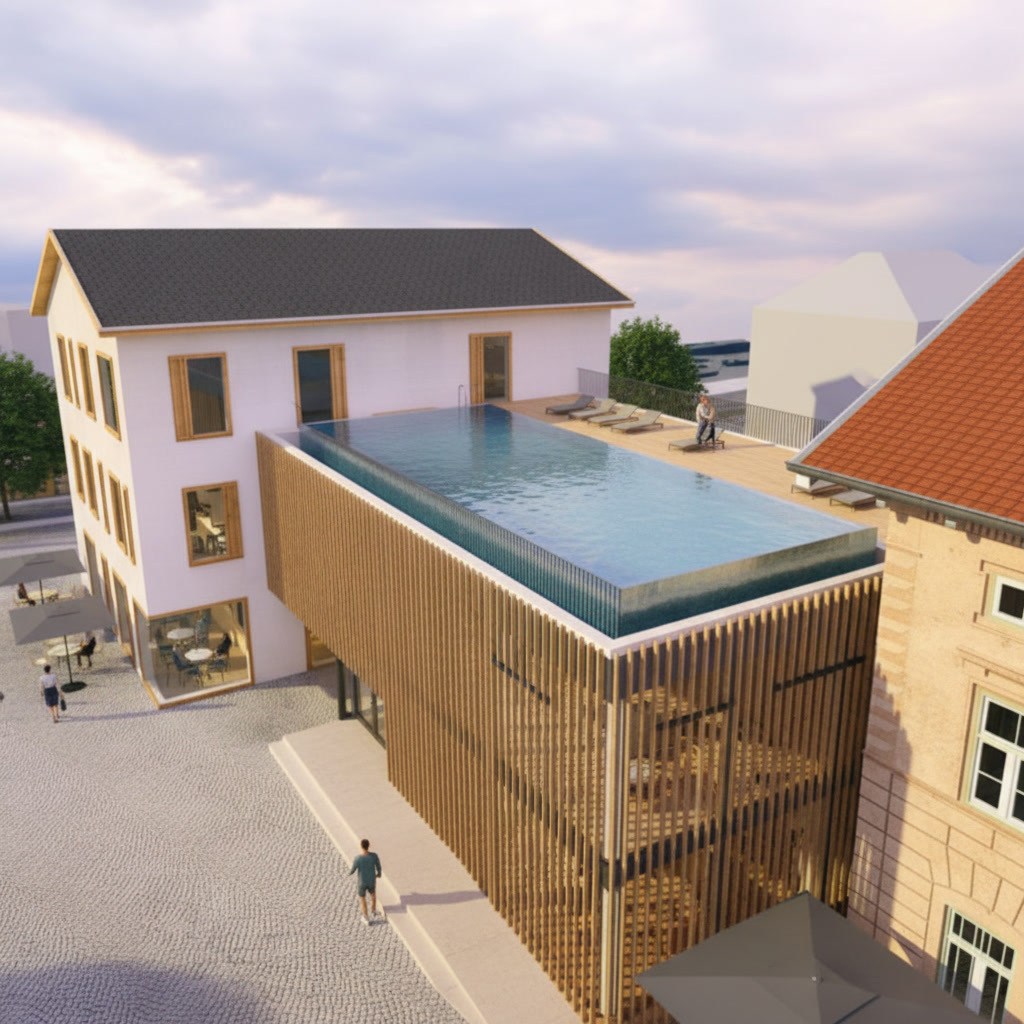 Infinity Pool Dorfplatz