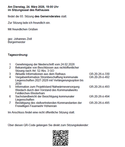 Tagesordnung GR 24.03.2026