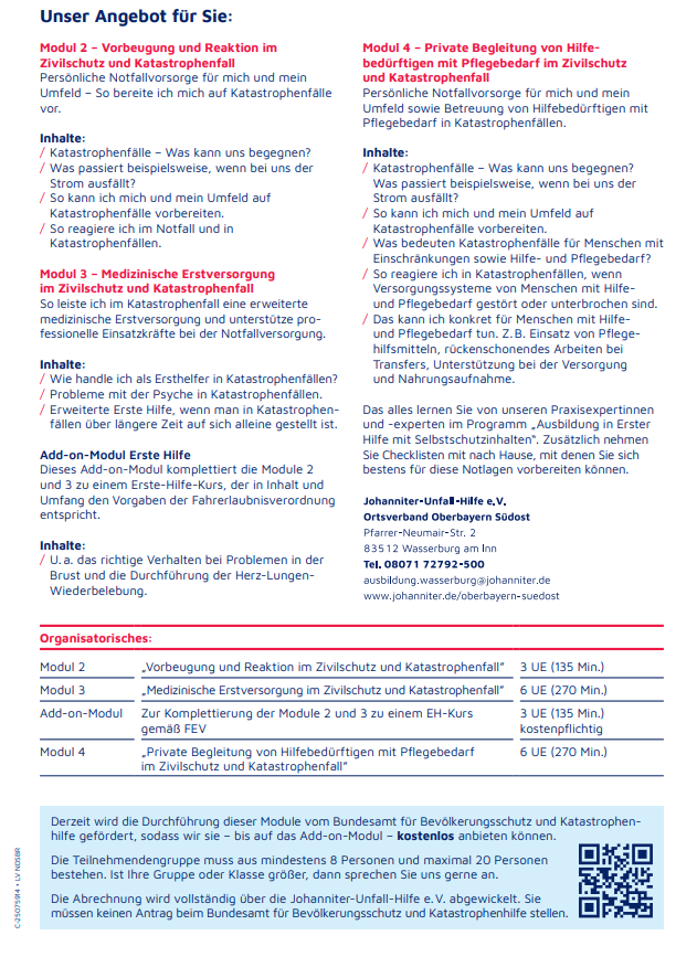 Lehrgang Katastrophenschutz